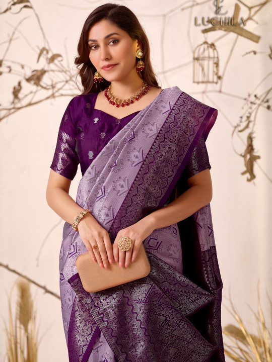 Ethnic Motifs Woven Design Zari Patola Saree