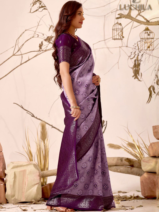 Ethnic Motifs Woven Design Zari Patola Saree